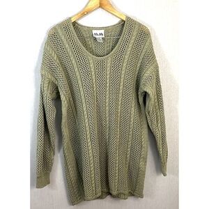 MM by Krizia vintage 1980’s cable knit metallic tunic sweater